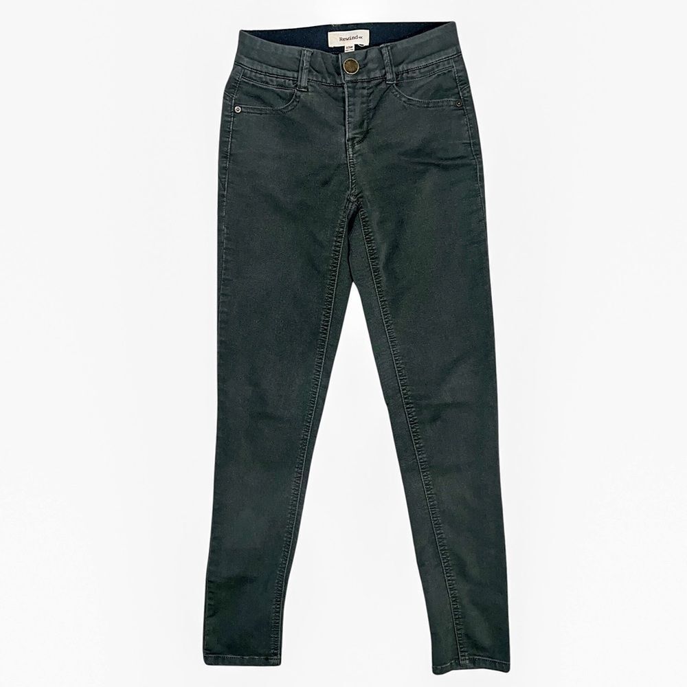 Size 0 / 24 Rewind high rise skinny jeans forest green olive hunter Army sexy